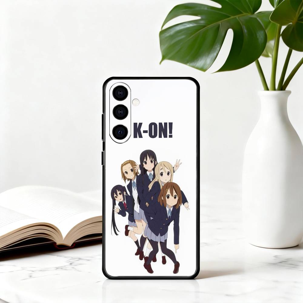 K-K-ON Music Band girls Phone Case Black Silicone Soft For Samsung Galaxy A73,A72,A71,A70,A53,A52,A51 Samsung a12