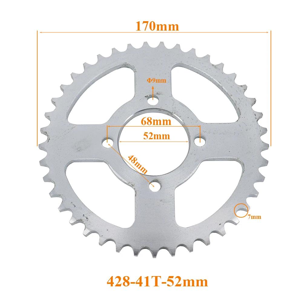 428 Chains 37T/40T/41T/43T/48T 37MM-76MM Motorcycle Chain Sprockets Rear Back Sprocket Cog For 110cc 125cc 140cc Dirt Pit Bike