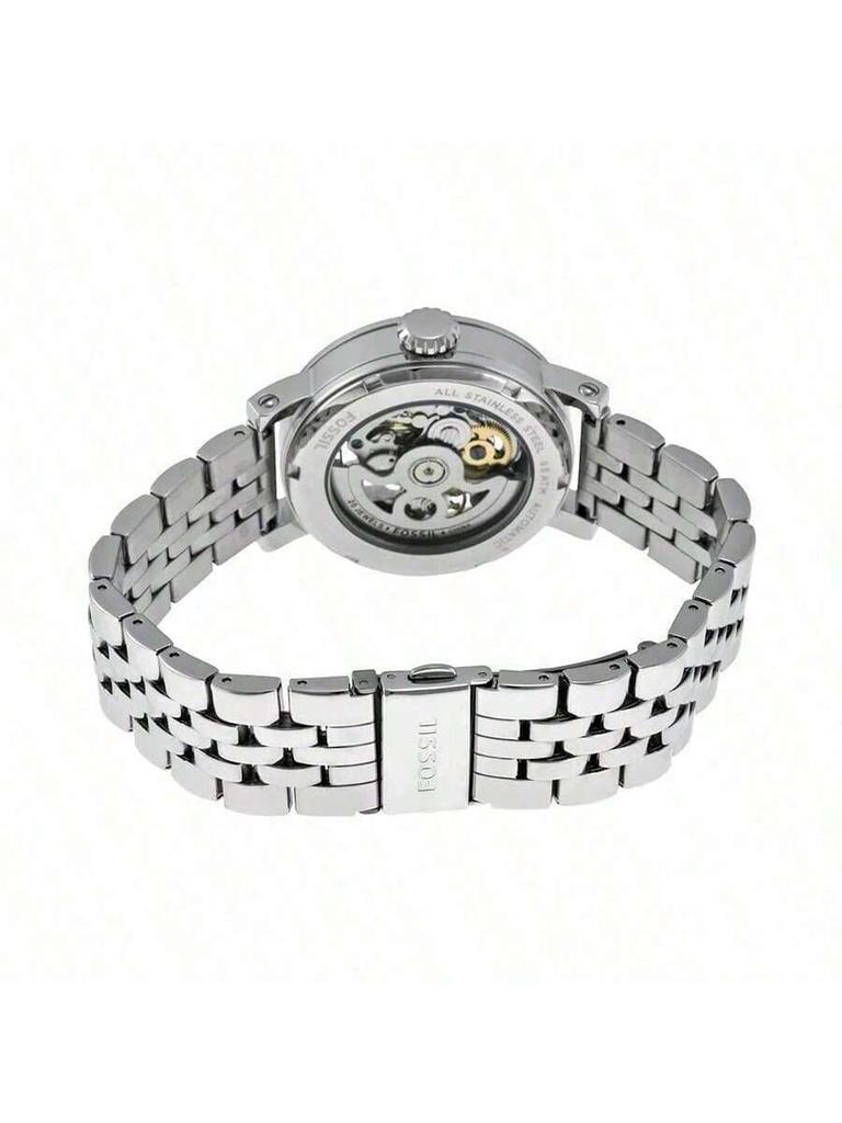 Fossil Women's Mechanical Stainless Steel Three-Hand Watch Stainless Steel Case/Glass ME3067