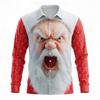 Men's Christmas shirt, Santa Claus 3D printed cartoon smiley face shirt