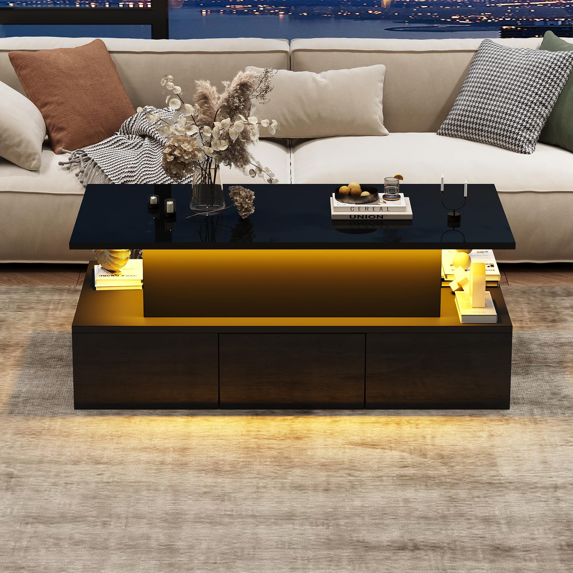 100*50*40cm Liftable Coffee Table with 4