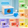Wooden Childrens Educational Shape Matching Blocks With Colors For Early Learning And Handeye Coordination