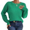 European Multi-Color Long-Sleeve Knit Sweater: Women's Loose-Fit, Autumn/Winter Collection