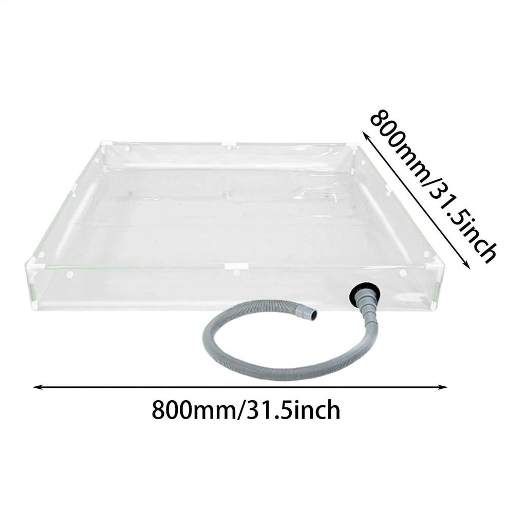 Shower Room Water Base Portable PVC Bathing Tray Outdoor Shower Tub for Outdoor Indoor RV Motorhome Trailer Tent Camping Hiking