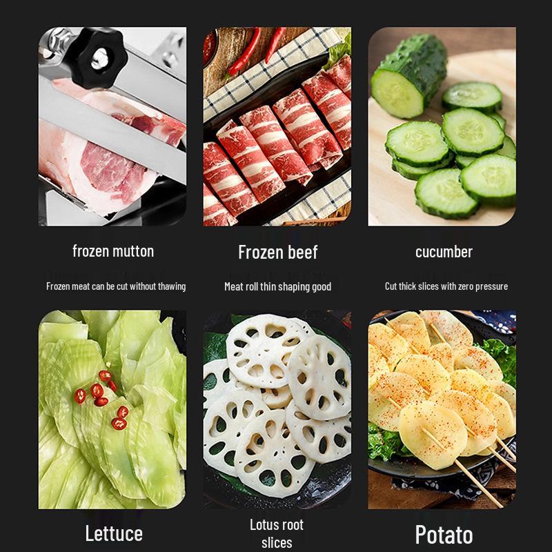 Multifunctional 430 Stainless Steel Slicer for Beef and Mutton Hot Pot