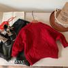 Red Christmas Knit Sweater for Baby Boys and Girls Fall Winter Pullover Base Layer
