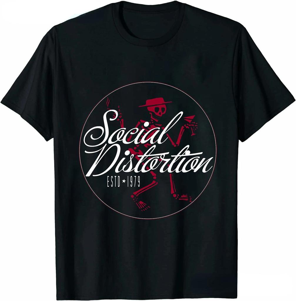 Men Clothing Social Distortion Winged Wheel TShirt Ball and Chain Mens Tshirt Street Hip Hop Style Tees Loose Tops Streetwear