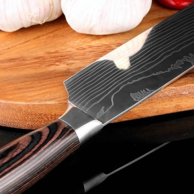 Cleaver Knife7 INCH Santoku Chef Knife Damascus Stainless Steel Damascus Utility Knife Kitchen Stuff