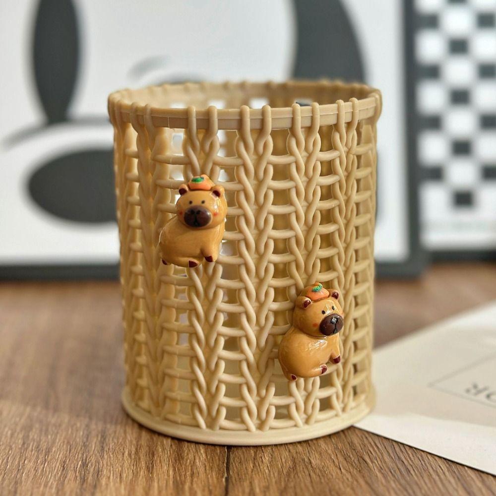 

Multifunctional Desktop Storage Box Cylindrical Pencil Box Durable Pen Holder Cosmetics style 2
