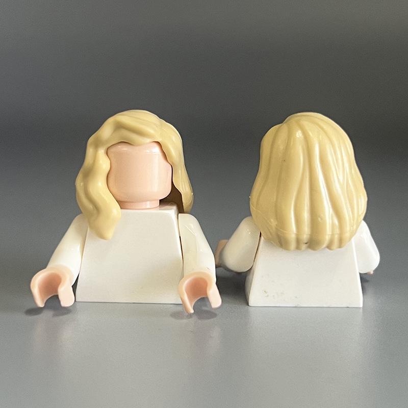 Cross-Border Compatible Girls' Lego Hair Building Blocks - Small Parts & DIY Accessories
