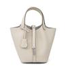 First-layer Cowhide Bucket Bag 2026 All-matching Genuine Leather Vegetable Basket Women's Large Capacity Tote Handbag
