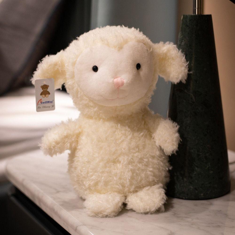 

Fox Owl Pig Lamb Chick Duck Furry Plush Toys Soft Plushies Dolls Gifts Children Lamb-20cm