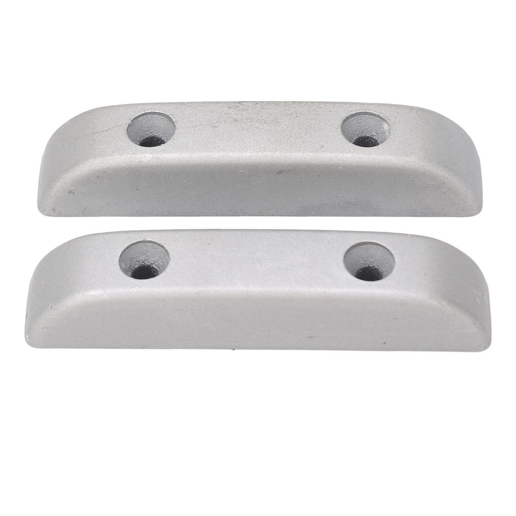 2 Stück Bass Daumenstütze Metall Ermüdungslindernd Gitarren Fingerstütze für Interpreten Bands Silber