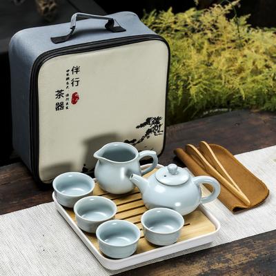 Chinese Tea Travel Set Kung Fu Ceramic Portable Teacups Teapot Porcelain Household Teaset Ceremony Teacup Drinkware Set Gifts