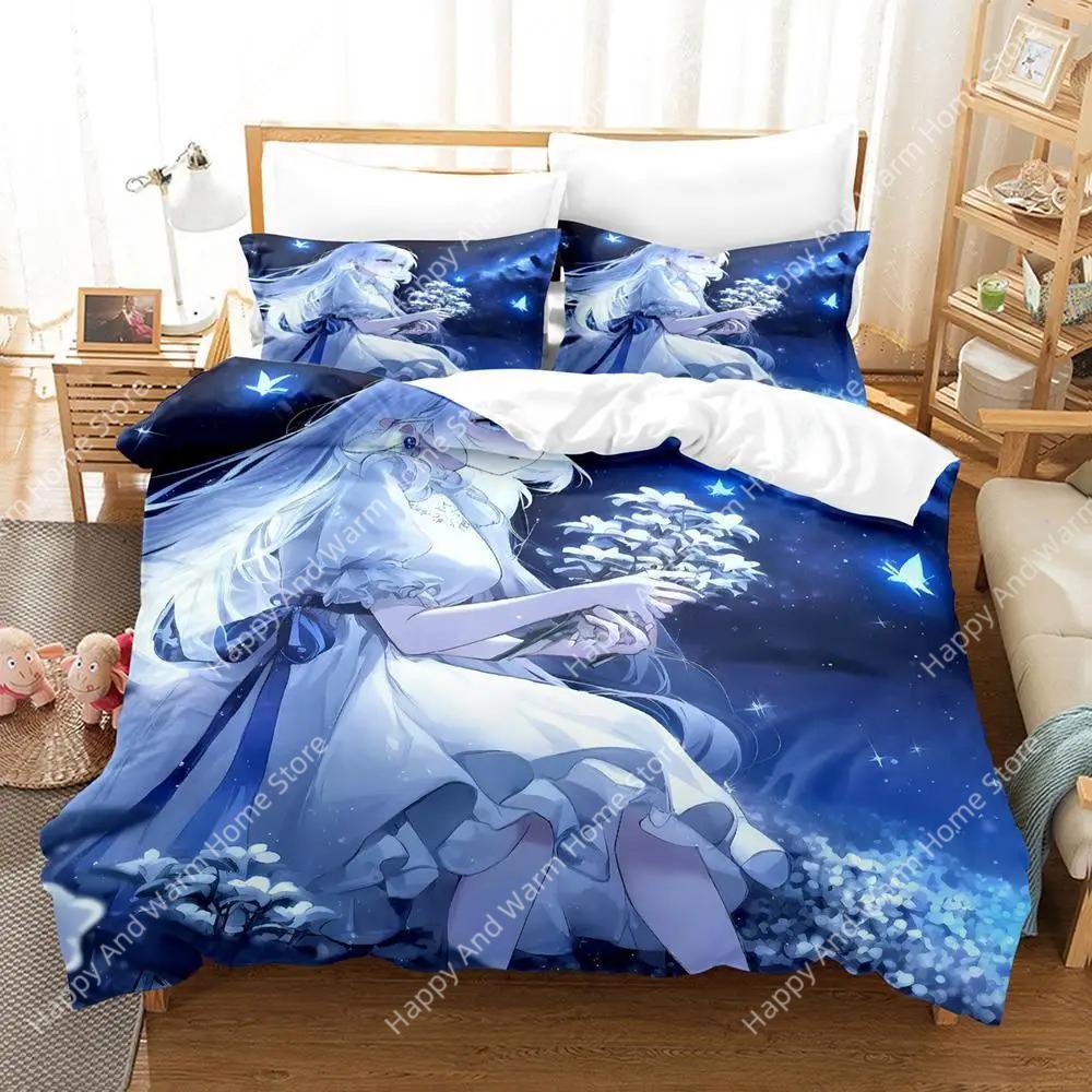 Angel Girl Beding Set Single Twin Ful Quen King-Sized Dimensionsd Dimensions Bed Linen Set Adult People Young Boys Bedrom Duvetcover Sets Anime Parure