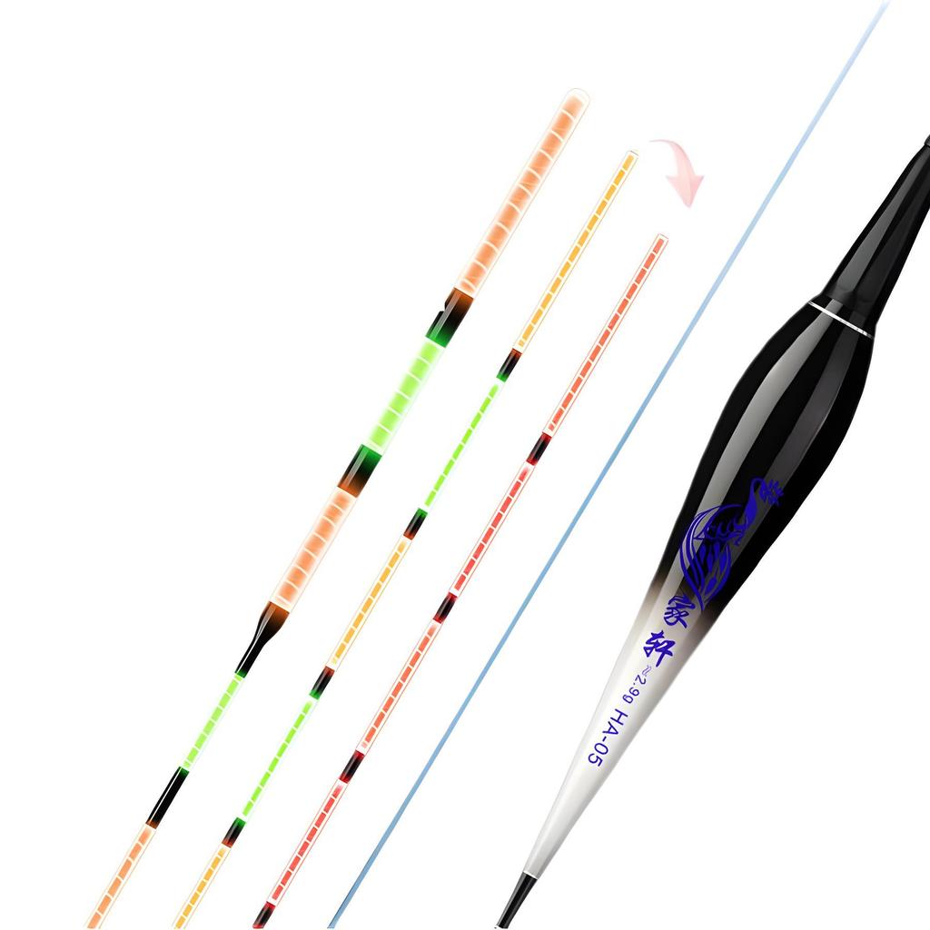 High-Sensitivity Three-Eye Color-Changing Fishing Float - Bright Bite Indicator for Carp.