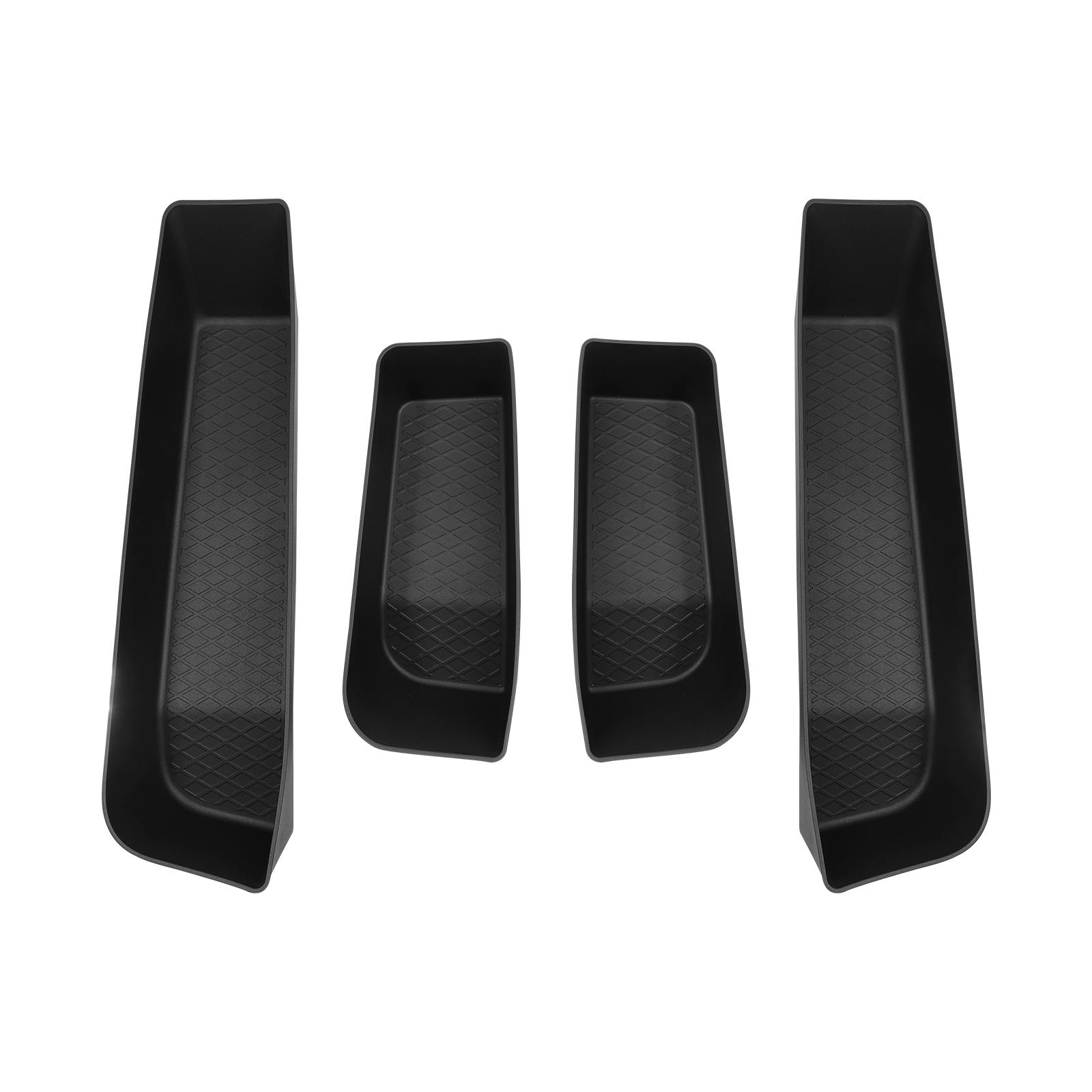 

4Pcs for Xpeng P7+ 2025-2026 Front Rear Door Side Handle Storage Box Gate Slot Tray Organizer Car Interior Accessories Black
