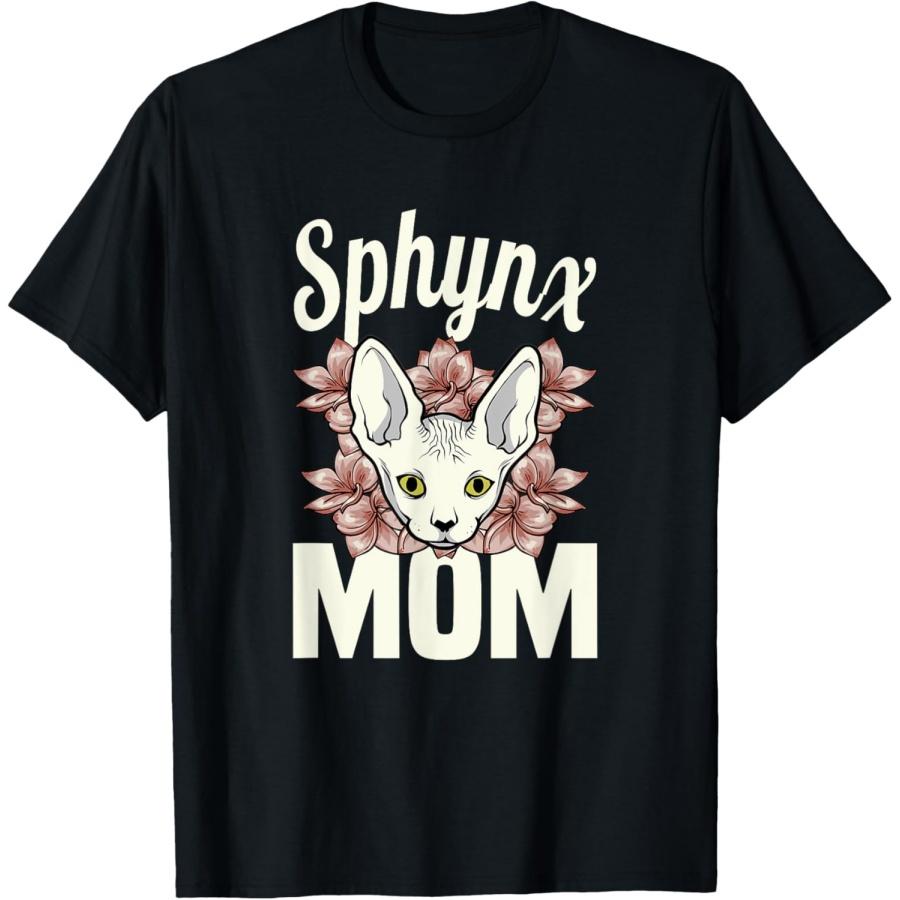 Сфинкс Мама любитель кошек Сфинкс бесшерстный Мать порода голая кошка Мужская Женская Футболка S чёрный