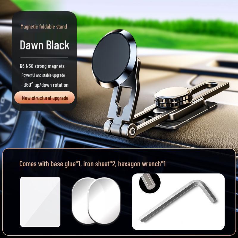 Регулируемый магнитный автомобильный держатель для телефона с амортизатором, складной, на телескопической направляющей