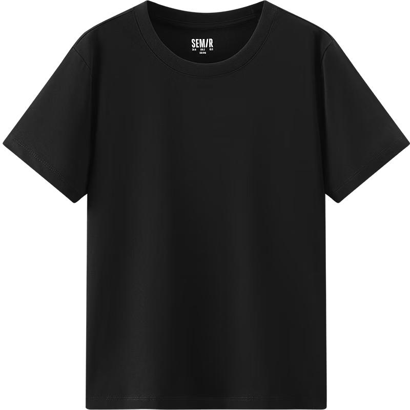 Женская однотонная футболка Semir с круглым вырезом и короткими рукавами L