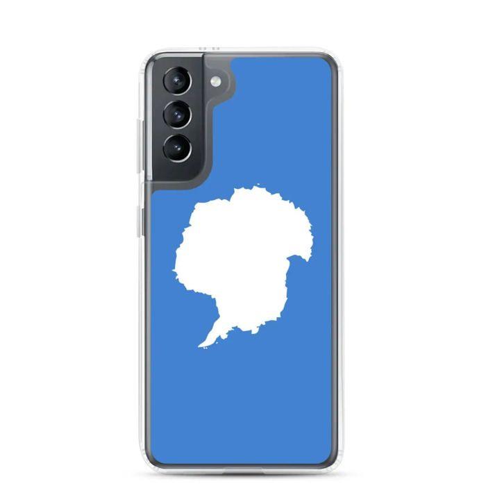 Coque Téléphone – Samsung – Galaxy S21 Plus – Drapeau Antarctique – Souple – Multicolore