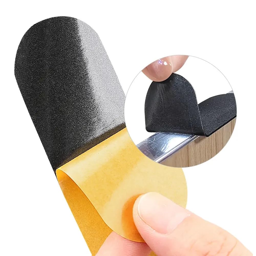 10pcs Finger Skateboard Finger Skateboard Skateboard Accessories Props Yellow Paper Black Anti-Slip Stickers, Anti-Slip Pads, (33mm98mm Type)