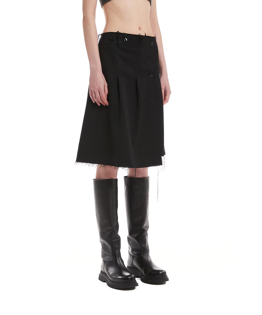 Trunk Project Black Pleated Wrap Skirt