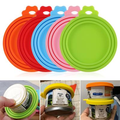 Reusable Pet Supplies Box Cover Cans Cap Pet Can Covers Food Tin Cover Silicone Can Lid