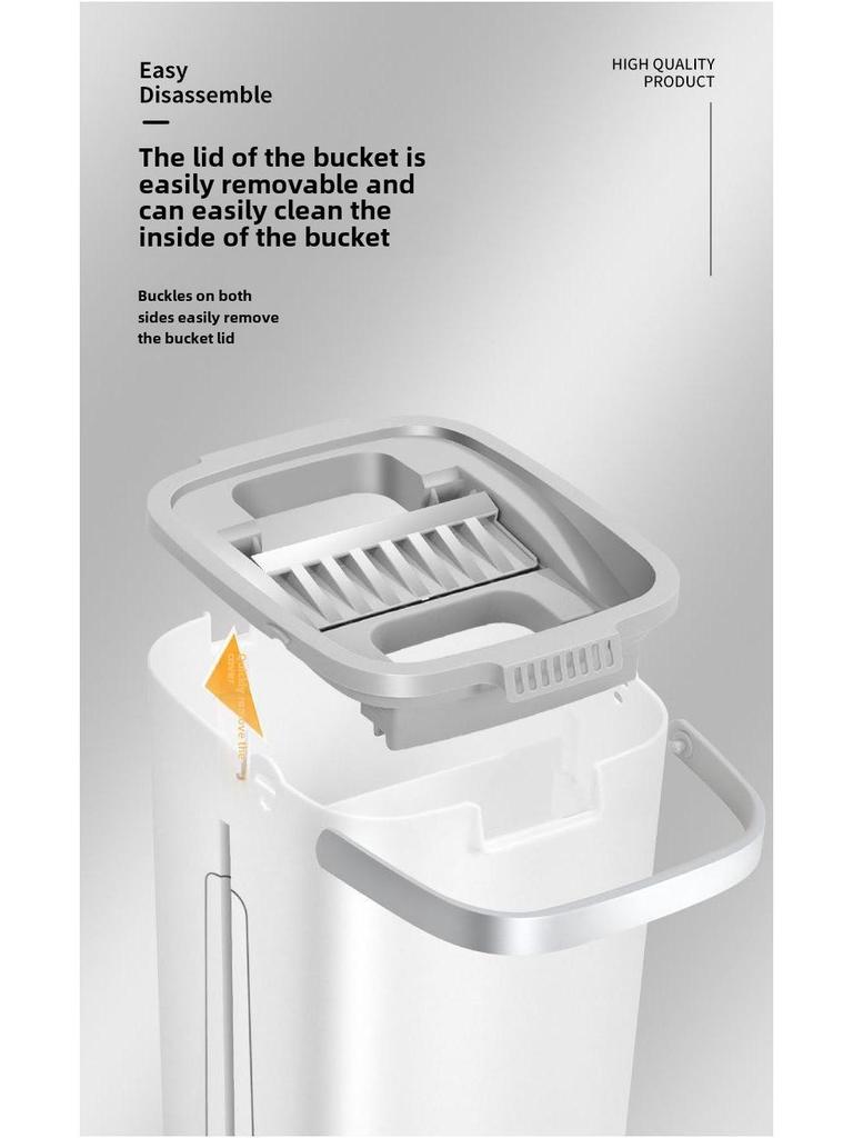 Hands-Free Dual-Use Mop with Bucket – Effortless Cleaning for Dry & Wet Surfaces