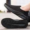 Herrskor, extra stora, sommar, mesh, slip-on sneakers, storlekar 46-48, svarta