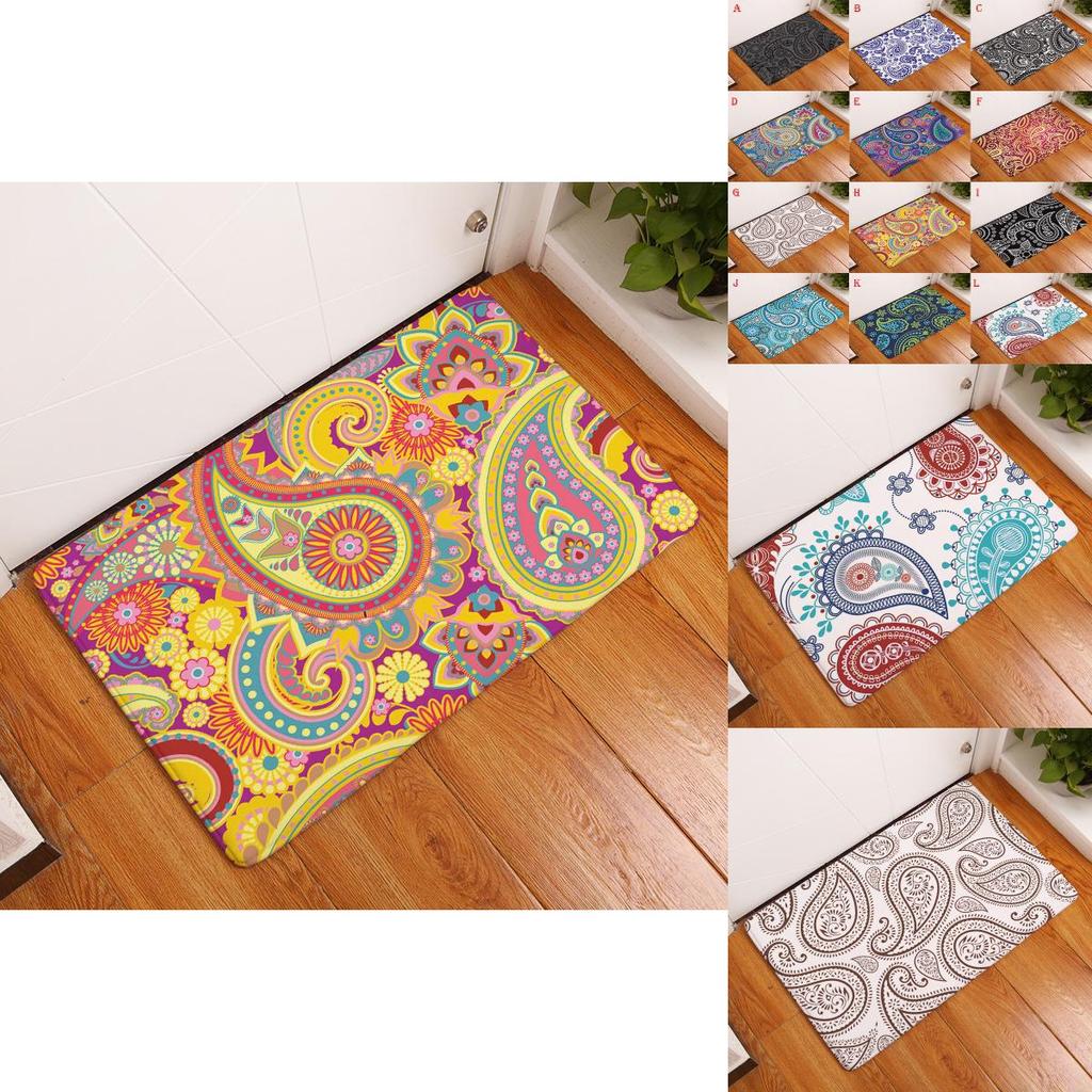 Elegant Persian Ornamental Paisley Buta Pattern Doormat For Luxurious Home Decor