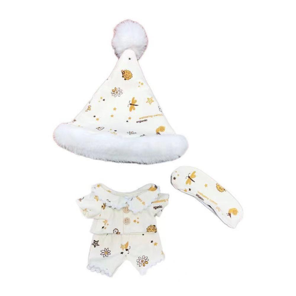Plush Patch Stuffed Doll Plush Suit Pajama Set Plush Toys Clothes  Girl Gift