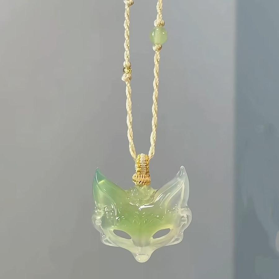 

Новое китайское плетеное ожерелье-подвеска с лисой 0 новый национальный стиль нишевая цепочка на ключицу универсальная высококачественная бижутерия партия