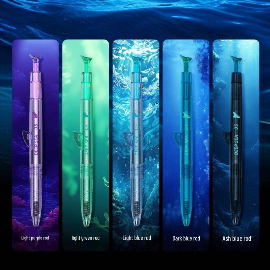 

DianShi Deep Sea Cabin 0146 Megalodon Quick-Dry Neutral Pen - Durable 0.5mm Needle Tip, High-Performance Design. Gray-blue barrel 1 piece