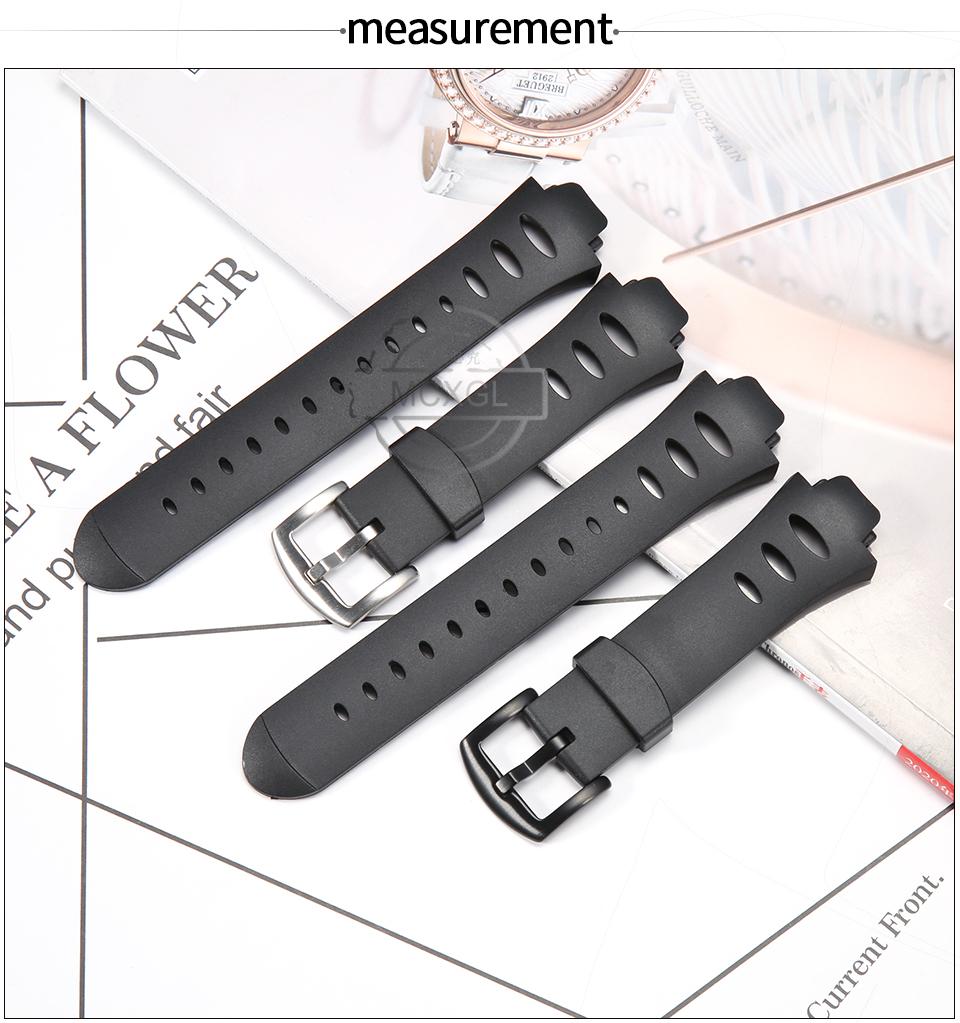Rubber Watch Band For Suunto Observer X6 HRM DEC19 P45 Men's Resin Strap Outdoor Sports Waterproof Black Bracelet Accessories