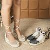 Summer Shoes Women High Heels Sandals Fashion Sexy Ladies Party Shoes Wedge Sandals 10cm Black Beige Plus Size 42