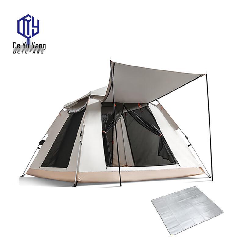 Deyuyang Foldable Outdoor Camping Tent with Mat