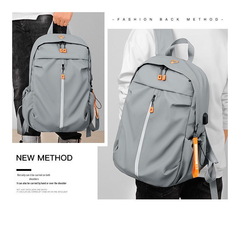 Sac à dos multifonctionnel à double épaule pour hommes - Style britannique, Mode minimaliste pour étudiants en commerce et universitaires.