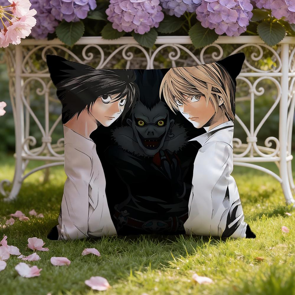 Anime D-Death N-Note Cushion Cover Home & Car Dual-Scene Pillow Cover: Reversible for Premium Comfort