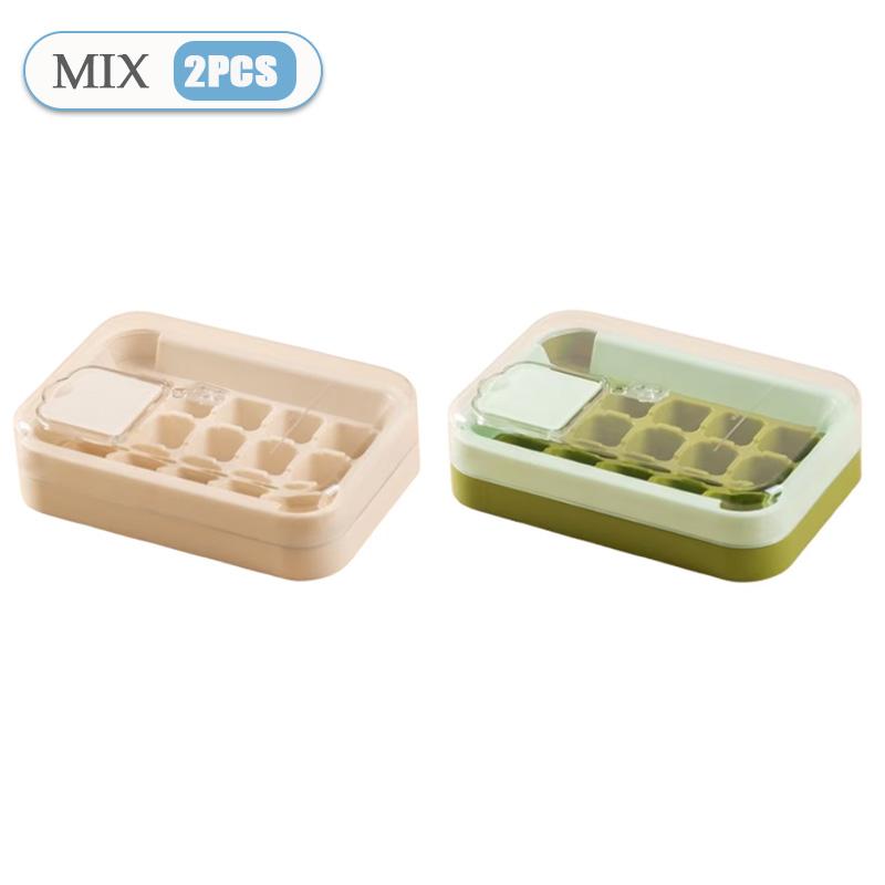 1-10 STÜCK 15 Fächer Eiswürfelform mit Deckelbehälter Leichte Entnahme Eisbox Getränk Sommer Eisbereiter für Zuhause Küche Bar Eisbox