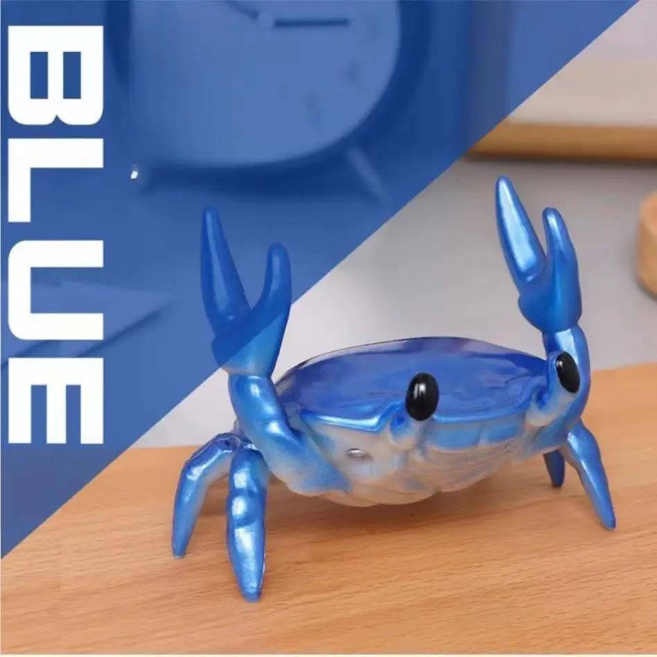 

1pc Multi-Functional Crab-Shaped Desk Organizer & Phone Holder - Unique Decorative Pen Holder and Personalized Gift Idea синий