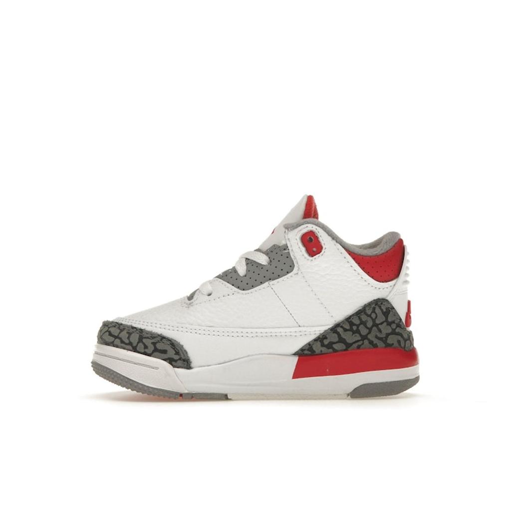 Air Jordan 3 Retro TD Fire Red 2022 Baby Sneakers White Cement-Grey Black DM0968-160