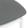 Dining Chairs with Cushions 2 pcs White Solid Rubberwood
