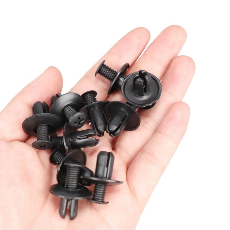 10-1000PCS 8mm Plastic Rivets Fasteners Screw Car Fender Bumper Screws Clips Rivets Door Trim Panel Retainer Fasteners Clips