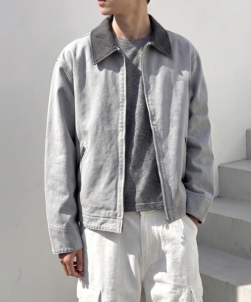Underoff Soft Wash Cotton Work Jacket Grey