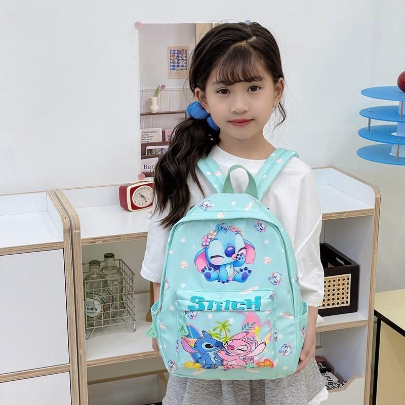 Disney Stitch Cartoon Backpack For Toddlers Large Capacity Kids School Bag With Breathable Design