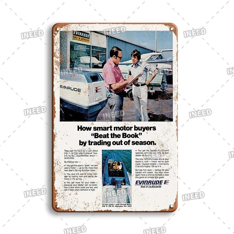 Vintage Yacht Club Art Decor Metal Poster, Retro Boat, Anchor Iron Painting, Personalized Man Cave, Beach Bar Decor Plaques