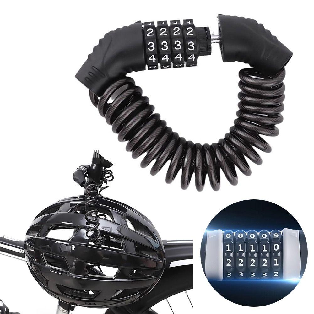 

Противоугонный замок для шлема Велосипедный замок Аксессуары для велосипеда Противоугонный тросовый замок для велосипеда