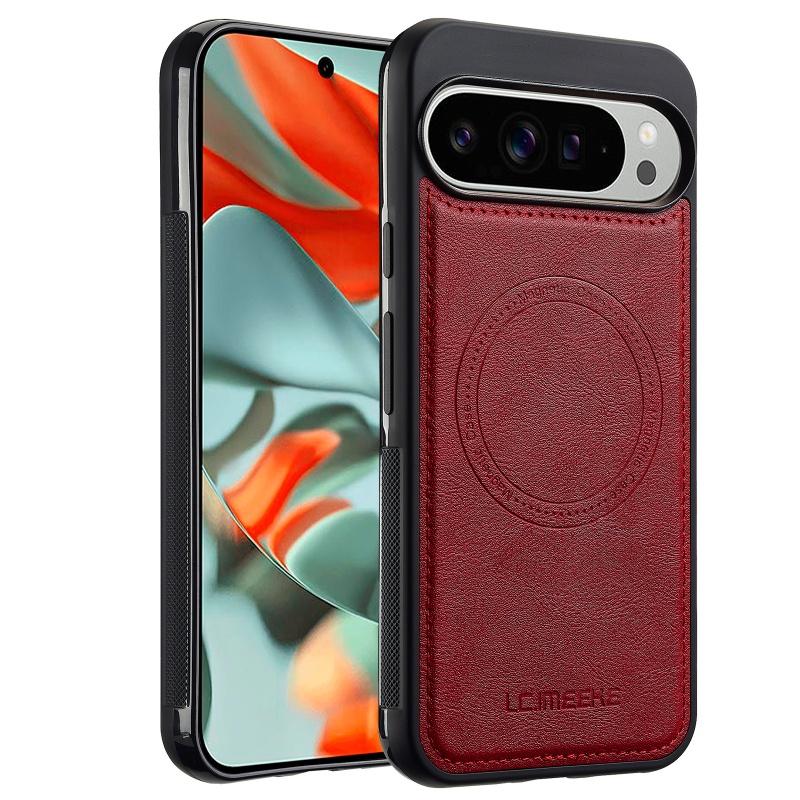 PU Leather MagSafe Magnetic Wireless Charging Phone Case For Google Pixel 10 Pro XL 9A 9 Pro XL 8 8A 8Pro 7 7Pro 7A Back Cover