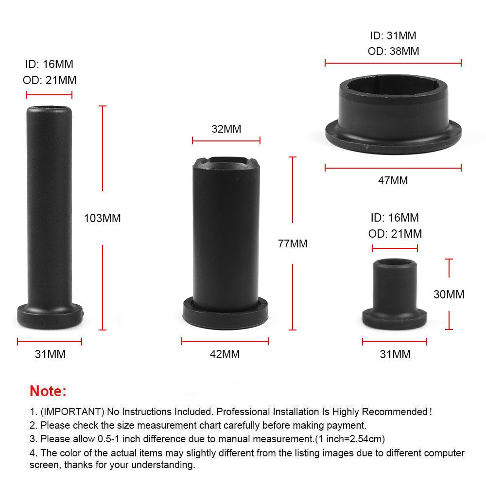 Hinterradaufhängungsbuchsen-Set für Polaris Sportsman 700 4X4 Twin 2003 2004 2005, 26 Stück